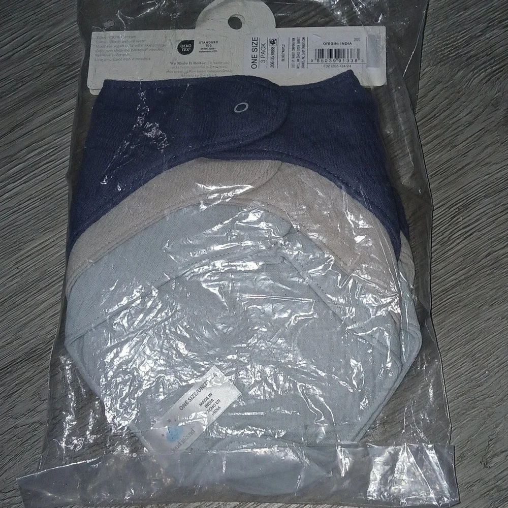 Cloud Island Baby Muslin Bandana Bib - ( 2 sets of 3)6 bibs NWT